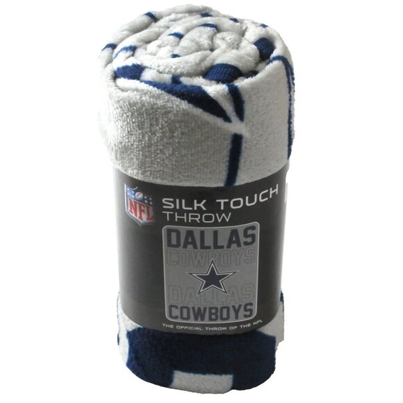 NFL Dallas Cowboys Football Silk Touch Throw Fleece Blanket 45 x 60 in NWT - Picture 2 of 4